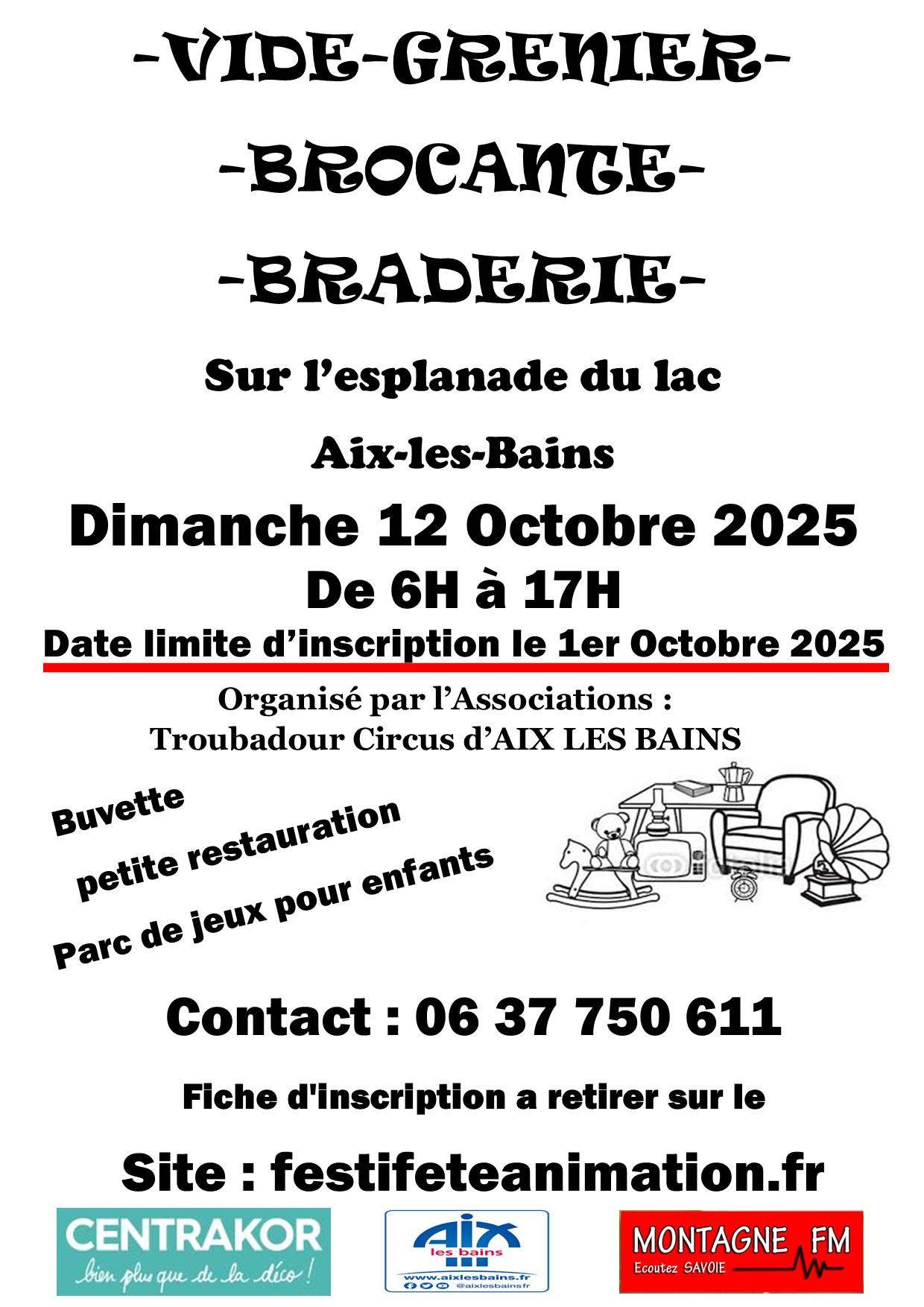 Affiche vide grenier octobre 2025